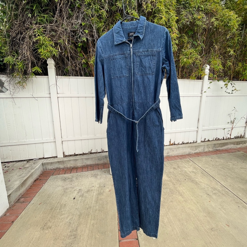 APC denim jumpsuit size 8